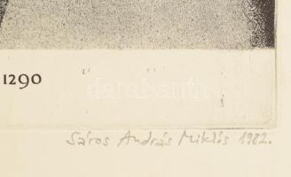 Sáros András Miklós (1945-): IV. Kun László magyar király. Rézkarc, papír, jelzett, 40×29 cm