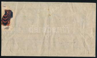 1856 Feladási vevény egy helyi ajánlott levélről, 6kr okmánybélyeggel, "AGRAM"