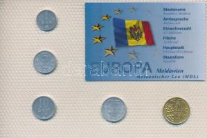Moldávia 2005-2006. 1b - 50b (5xklf) "Európa pénzérméi" vákuum csomagolt forgalmi érme összeállítás T:UNC-AU Moldavia 2005-2006. 1 Ban - 50 Bani (5xdiff) "Coins of Europa" vacuum-packed circulation coin set C:UNC-AU