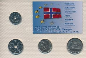 Norvégia 2003-2013. 1K - 20K (4xklf) "Európa pénzérméi" vákuum csomagolt forgalmi érme összeállítás T:UNC-AU Norway 2003-2013. 1 Krone - 20 Kroner (4xdiff) "Coins of Europa" vacuum-packed circulation coin set C:UNC-AU
