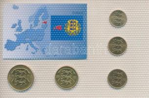 Észtország 1992-2002. 10s - 5K (5xklf) "Európa pénzérméi" vákuum csomagolt forgalmi érme ö...
