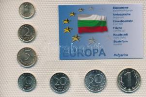 Bulgária 1999-2002. 1s - 1L (7xklf) "Európa pénzérméi" vákuum csomagolt forgalmi érme összeállítás T:UNC-AU Bulgaria 1999-2002. 1 Stotinka - 1 Leva (7xdiff) "Coins of Europa" vacuum-packed circulation coin set C:UNC-AU