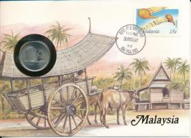 Malajzia 1977. 50s felbélyegzett borítékban, bélyegzéssel, német nyelvű leírással T:UNC Malaysia 1977. 50 Sen in envelope with stamp and cancellation, with German description C:UNC