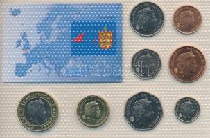 Guernsey 2006. 1p - 2P (8xklf) "Európa pénzérméi" vákuum csomagolt forgalmi érme összeállí...
