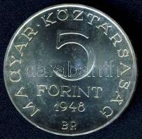 1948. 5Ft Ag "Petőfi" T:1 ph