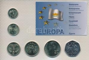 Ciprus 2004. 1c - 50c (6xklf) "Európa pénzérméi" vákuum csomagolt forgalmi érme összeállítás T:UNC-AU, sérült csomagolásban Cyprus 2004. 1 Cent - 50 Cents (6xdiff) "Coins of Europa" vacuum-packed circulation coin set C:UNC-AU, packaging error