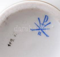 Herendi Viktória mintás porcelán váza. Kézzel festett, jelzett, hibátlan m: 15,5 cm