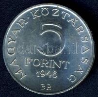 1948. 5Ft Ag "Petőfi" T:2 kis ph