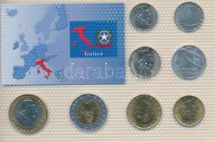 Olaszország 1979-1999. 5L - 1000L (8xklf) "Európa pénzérméi" vákuum csomagolt forgalmi érm...