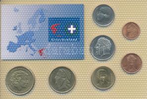 Görögország 2000. 1D - 100D (7xklf) "Európa pénzérméi" vákuum csomagolt forgalmi érme össz...