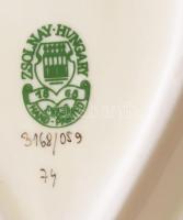 Zsolnay búzavirág mintás váza m: 11,5 cm és hamuzó h: 11,5 cm. Jelzett, hibátlan