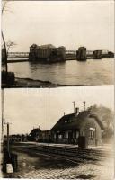 Mainaschaff, Bahnhof, Staustufe / railway station, barrage dam. photo