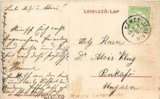 1913 Németjárfalu, Deutsch Jahrndorf; plébánia és iskola, Római katolikus templom, Gerstweiber Györg...