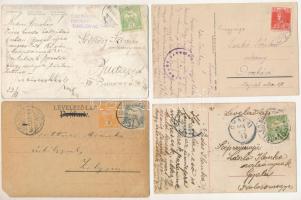 4 db RÉGI zsáner képeslap vegyes minőségben: hölgyek és virágok