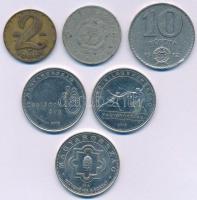 Vegyes: 1974. 2Ft sárgaréz + 1964. 2Ft Cu-Ni + 1972. 10Ft Ni + 2016-2019. 50Ft Cu-Ni 3xklf emlékkiadás T:XF-VF karc