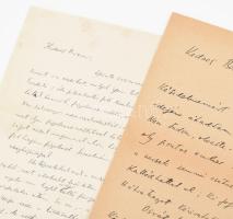 1929 Illyés Gyula (1902?1983) Kossuth-díjas költő, író, műfordító, szerkesztő autográf levelei (3 db...