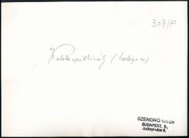 cca 1930-1940 Szendrő István (1908-2000): Kalotaszentkirály (Kolozs megye, Erdély), párok népviselet...