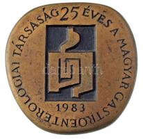 Kalmár Márton (1946-) 1983. "25 éves a Magyar Gastroenterologiai Társaság / Jubileumi Nagygyűlés Keszthely" kétoldalas bronz emlékplakett (82x82mm) T:XF patina