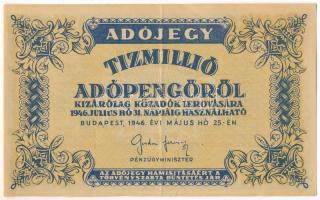 1946. 10.000.000AP T:F szép papír Adamo P54