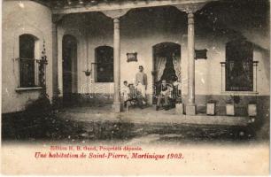 Saint-Pierre, Une habitation de Saint-Pierre 1902. (wet corner)