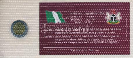 Nigéria 2006. 1N bimetál "A világ bicolor pénzérméi" sorozat vákuum csomagolt forgalmi érm...