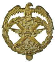 Kuvait DN "Kuvaiti Légierő" fém sapkajelvény "Beewyse London" gyártói jelzéssel (39x38mm) T:AU Kuwait ND "Kuwait Airforce" metal cap badge with "Beewyse London" maker's mark (39x38mm) C:AU