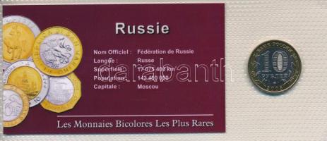 Oroszország 2005. 10R bimetál "A világ bicolor pénzérméi" sorozat vákuum csomagolt forgalmi érméje T:UNC-AU Russia 2005. 10 Roubles bimetallic "Bicolor coins of the world" series vacuum-packed circulation coin C:UNC-AU