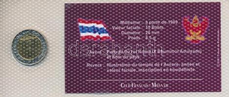 Thaiföld 2010. 10B bimetál "A világ bicolor pénzérméi" sorozat vákuum csomagolt forgalmi é...