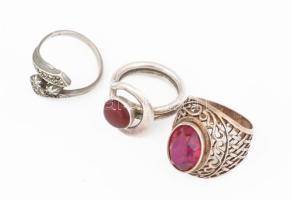 Ezüst (Ag) gyűrűk 3 db jelzettek br 16 g