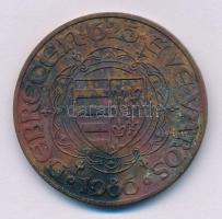 Tóth Sándor (1933-2019) 1986. "Debrecen 625 éve város - Nagy Lajos" kétoldalas bronz emlékérem (42,5mm) T:XF patina