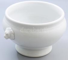 cca 1940-1945 Waffen SS leveskínáló tál, kétoldalt oroszlánmaszkos fogóval, hibátlan, jelzett, 32x17 cm