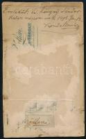 1898 Nagykároly (Carei), kölcsei Kende Elemér (1841-1905) Szatmár vármegyei földbirtokos saját kezűl...