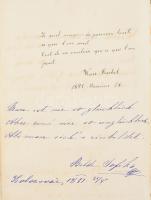 1885-1905 "Triangi Elise Poesie" Triangi Elise emlékkönyve. 1885-1905 közötti bejegyzésekk...