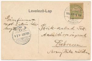 1906 Körmöcbánya, Kremnitz, Kremnica; Városkapu tér, Klein üzlete. Ritter Lipót J. kiadása / square,...