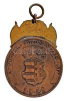 1948. "48-as Díszérem" részben zománcozott bronz kitüntetés mellszalag nélkül T:XF
Hungar...