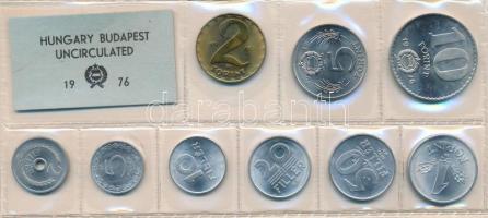 1976. 2f-10Ft (9xklf) érmés forgalmi sor fóliatokban T:UNC Adamo FO9