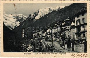 1924 Rosazza, vista dal Ponte con Torrente Pragnetta / tower, bridge (fl)