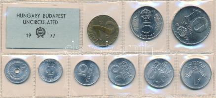 1977. 2f-10Ft (9xklf) érmés forgalmi sor fóliatokban T:UNC Adamo FO10