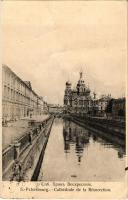 1908 Saint Petersburg, St. Petersbourg, Leningrad, Petrograd; Cathedrale de la Résurection / cathedral, river (EK)
