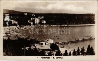 Portoroz, Portorose; S. Lorenzo / beach (glue marks)