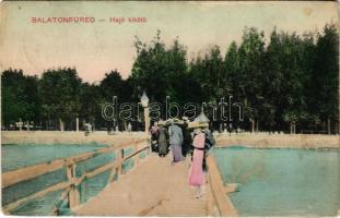 1911 Balatonfüred, Hajó kikötő. Hegenbarth Vilmos kiadása (EK)