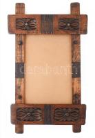 Népi faragott fa keret, jó állapotban, 100x60 cm