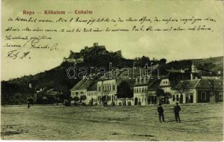 1912 Kőhalom, Reps, Rupea, Cohalm; tér, vár. Johanna Gunesch kiadása / square, castle (EK)