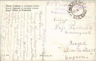 1917 Pozdrav iz Bosne i Hercegovine. Mlada Srpkinja u svecanoj nosnji / Gruss aus Bosnien und Herceg...