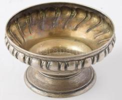 Ezüst (Ag) talpas kínáló, jelzett, d: 20 cm, 290g