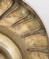 Ezüst (Ag) talpas kínáló, jelzett, d: 20 cm, 290g