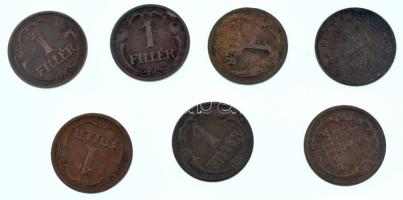 1902KB 1f bronz + 1933-1939. 1f bronz (6db, 4xklf) T:XF,VF