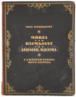 Ludwig Kozma: Möbel und Raumkunst. [Bútor és térművészet.] Ludwig Kozma, mit einer Einleitung von Ernst Kállai. DEDIKÁLT! Neue Werkkunst VII. Leipzig - Wien, 1926., Friedrich Ernst Hübsch Verlag, 17+3 p. + LXVIII (fekete-fehér képtáblák) t. Német nyelven. Rendkívül izgalmas, fekete-fehér képanyaggal illusztrált, rajta Kozma Lajos által tervezett, bútorokkal, enteriőrökkel...stb. Kozma Lajos által tervezett borítódíszítéssel (jelzett (L.K.) Kiadói aranyozott félvászon-kötés, kopott borítóval, sérült gerinccel, de belül jó állapotban. Ritka!  A szerző, Kozma Lajos (1884-1948) építész, iparművész, grafikus, műegyetemi tanár által Szántó Rudolf (1899-1943) író, újságíró, műfordító részére DEDIKÁLT példány!  "Szántó Rudolfnak tiszteletére tiszteletére Kozma Lajos 1926 nov."   Szántó Rudolf (1899-1943) író, újságíró, műfordító. Bródy Lili első férje. A Tanácsköztársaságban való részvételéért a zalaegerszegi internálótáborba került. Majd rövid tanulmányok után külföldre emigrált. Előbb Berlinben Bernáth Aurél szobatársa, akinek a rajzait árulta, majd Prágában külpolitikai újságíró és Benes csehszlovák elnök bizalmasa. 1926-ban hazatért és a Pesti Napló munkatársa lett (1926-1939.) 1941-ben a Jugoszláviai támadás során elhurcolták, majd munkaszolgálatosként a keleti frontra vitték, ahol megölték.  Kozma, Lajos: Möbel und Raumkunst c. műről. Elek Artúr írt recenziót a Nyugat 1927. 2. számában.  "Német kiadó kiadásában valóságos díszmunka jelent meg (Möbel und Raumkunst von Ludwig Kozma. Wien-Leipzig, F. E. Hübsch Verlag), mely remek felvételekben és kifogástalan kivitelű fénynyomatokban Kozma Lajos újabb butorait és intérieurjeit mutatja be. Külföldre kerülnie magyar művésznek egymagában is ritka szerencsés sors, akkora tisztesség pedig, aminőt ennek a díszmunkának a kiadása jelent, példátlan eset. Megértéséhez tudni szükséges, hogy Kozmának már a háború előtt jóhangzású volt a neve Németországban, az iparművészeti folyóiratok sűrűn foglalkoztak munkásságával, sőt egyikük, az "Interieur" című, két ízben is művészete bemutatásának szentelte terjedelme nagyobb részét. Annál érdekesebb jelenség ez, mert Kozma művészetének igen sajátos zamata van, valami olyan átható íze, amely minden nemzet művészetétől megkülönbözteti. A külföld eddig művészetünk egyéb hasonló tulajdonságú alkotásai iránt nem nagy érdeklődést mutatott. Az olaszok voltak az egyetlenek, kik az 1906-iki milanói nagy iparművészeti kiállításon és azóta is bizonyos tisztelettel néznek a nép művészetéből kialakított magyar iparművészetre. Az olaszoknál sokkal fejlettebb iparművészetű németek között a mi külön törekvéseink eddig nem igen találtak megértőre.  Kozma Lajos az első és eddig az egyetlen, ki művészetével szemlátomást meg tudta ragadni a németeket. Sőt annyira megragadta, hogy már utánzói is jelentkeztek közöttük, akik törekvéseit és eredményeit - a szó kedvezőtlen értelmében - népszerűsítik. Veszedelem ebben, szerencsére, nincsen, mert az utánzók csak a felszínen látható jelenségekhez jutnak el, a gyökérig sohasem. Kozma művészete pedig - képzeletjárása és ornamentumalakító logikája - abból a művészetből táplálkozik, melyet a magyar nép képzelete fejlesztett ki magából körülbelül kétszáz évvel ezelőtt. ...   Finom hozzáérződéssel futtatja be Kozma képzelete egy-egy lakásának helyiségeit szemetvidító ékítményes dísszel. Nem egy motivumában a népmese ősi kacagása csilingel. Minden elgondolásán megérzik, milyen nagyot szürcsölt ez a művész a nép alkotó művészetéből.  A díszítő mellett a gyakorlati igényekhez alkalmazkodó iparművész is tudja munkáiban a kötelességét. Kozma általában a meghitt környezetek művésze. Szobái, halljai kicsiny ablakaikkal, kicsiny ajtaikkal a meghitt otthonok melegének beszédét idézik föl. Finom érzékkel hagyja megtagolatlannak a falsíkokat, hogy a párkány vagy egy-egy ajtóbéllet erőteljesebb kialakítása, gazdagabb ornamentumos dísze, annál nagyobb nyomatékkal érvényesüljön.  Elragadók egyenesen rusztikus hatásúnak tervezett helyiségei. ..."