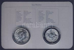 San Marino 1986. 500L Ag + 1000L Ag "Labdarúgó VB" T:BU Tanúsítvánnyal!