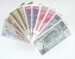 11db-os külföldi bankjegytétel, közte sorszámkövető párok Argentínából és Peruból T:UNC-XF (egyik F)...